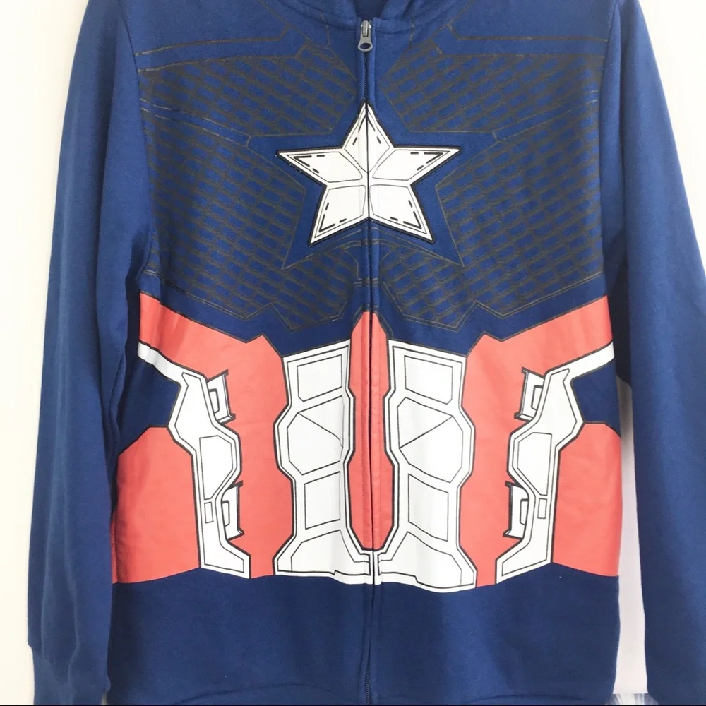 Marvel Captain America Front Zip Up Sweatshirt XL